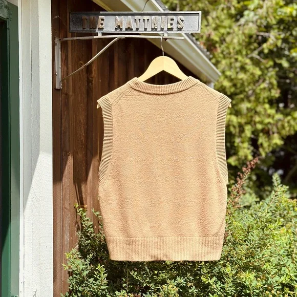 French Connection Knitted Acrylic mix Tank - tan - XL - Picture 4 of 4